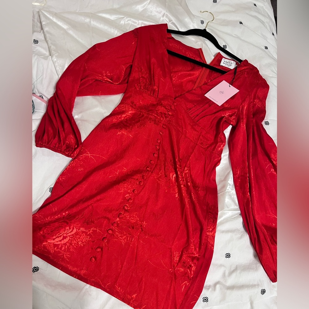 Mini red HELLO Molly dress